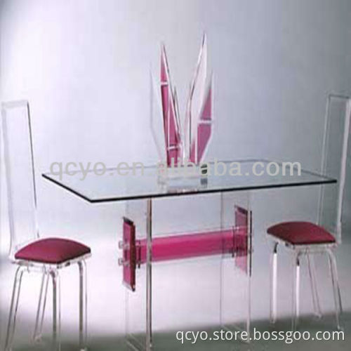Factory directly sale elegant clear rectangle acrylic table